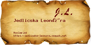 Jedlicska Leonóra névjegykártya